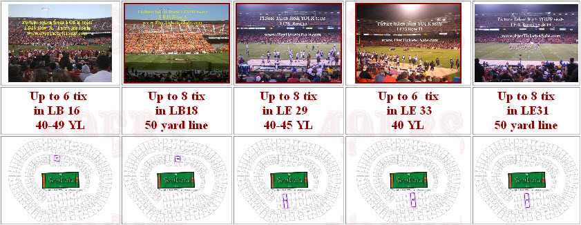 Here are some of our seat views and the schedule to email us, below.