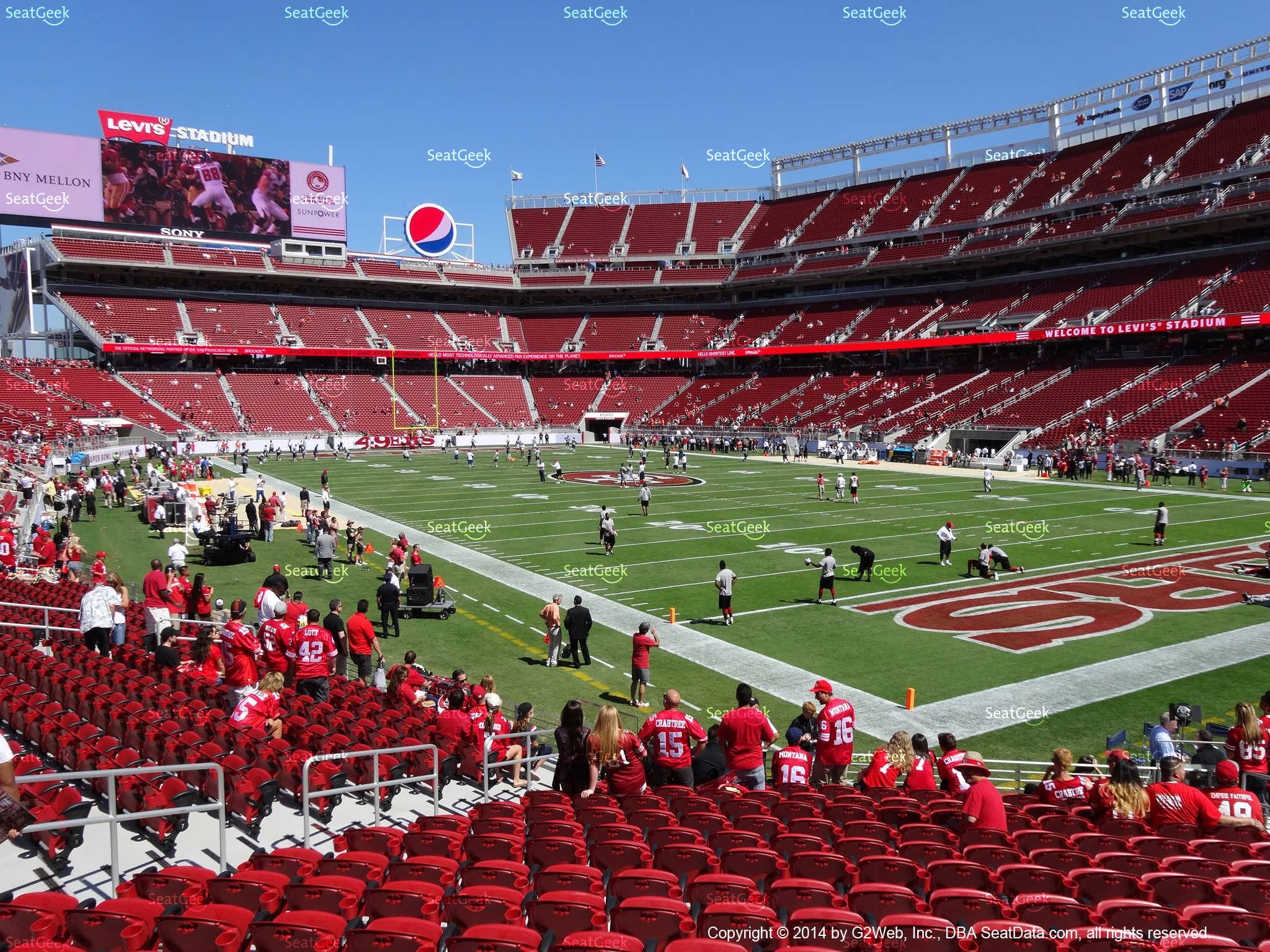 49ers Seating charts and actual views