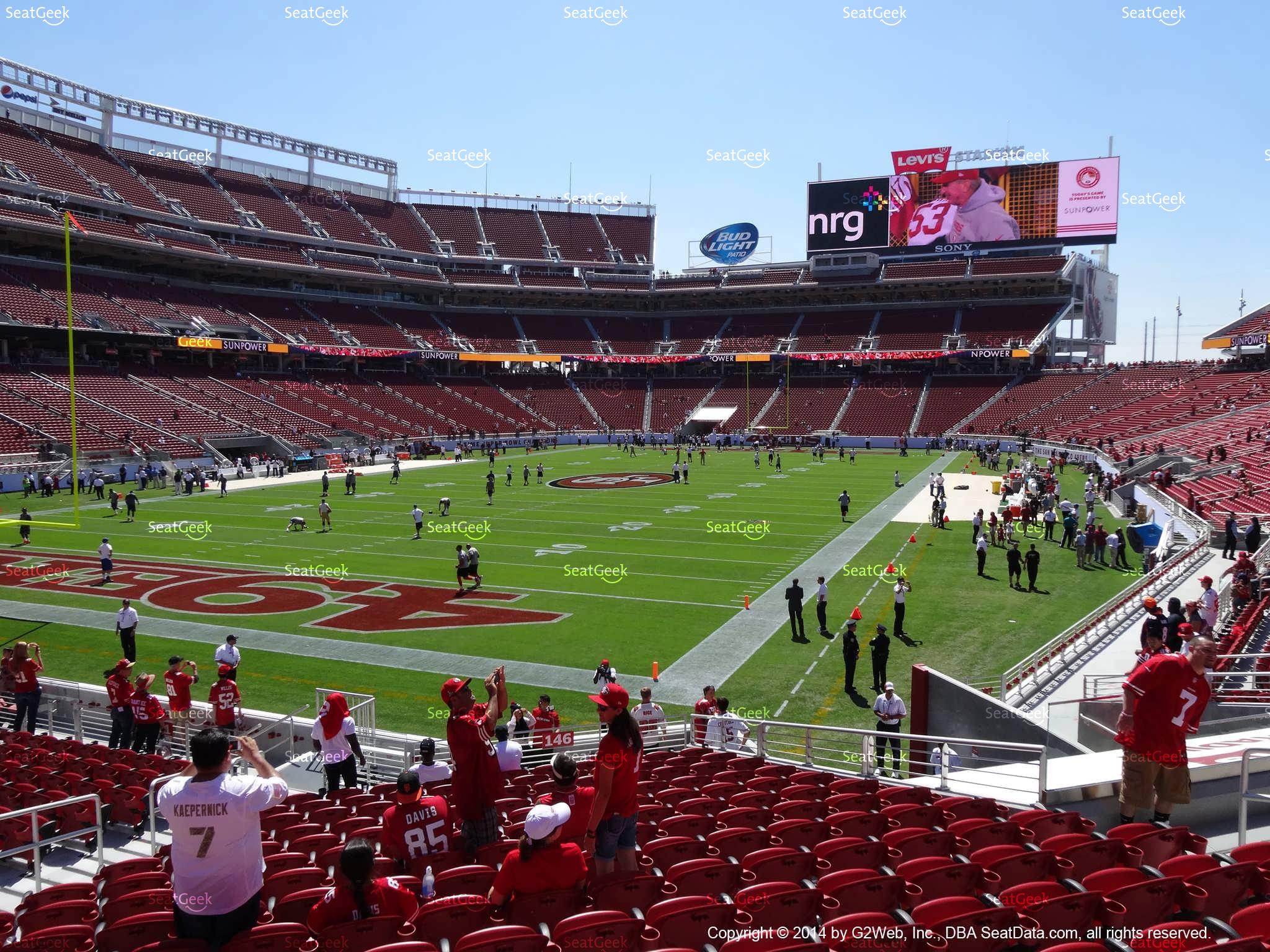 49ers Seating charts and actual views