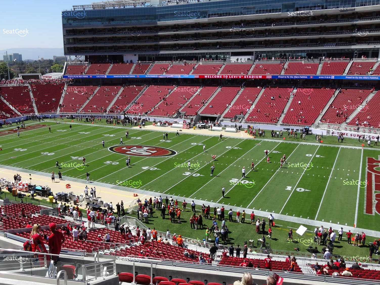 49ers Seating charts and actual views