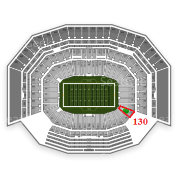 The GREEN DOT indicates the location of your seats.