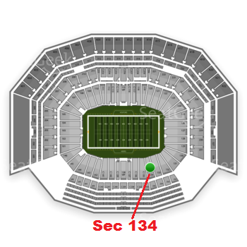 The GREEN DOT indicates the location of your seats.