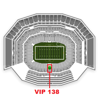 The GREEN DOT indicates the location of your seats.