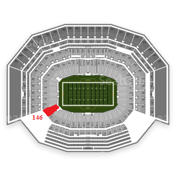 The GREEN DOT indicates the location of your seats.