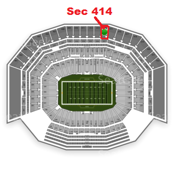 The GREEN DOT indicates the location of your seats.