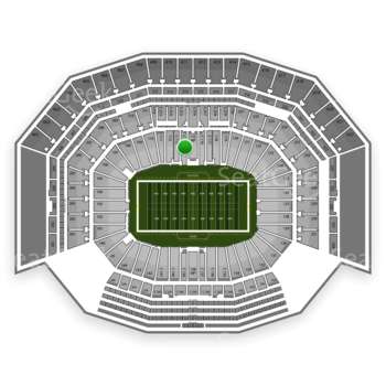 The GREEN DOT indicates the location of your seats.