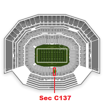 The GREEN DOT indicates the location of your seats.